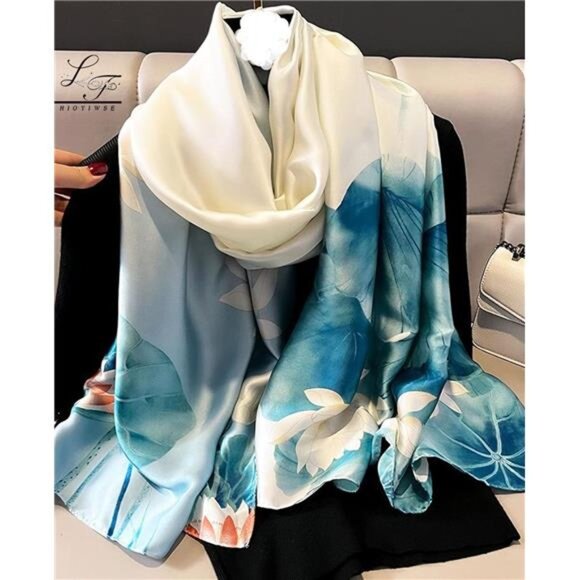 Shawl Scarf For Women E29-lotus Leaf(70.8"x35.4") - Picture 2 of 6